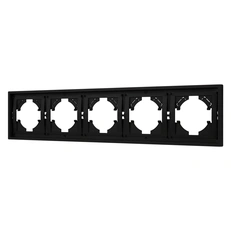 Изображение Рамка 5 постов пластиковая Arlight TENDO, черный soft-touch 054657
